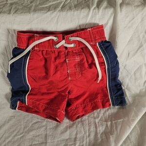 Hanna Andersson Red and Blue Swim Shorts